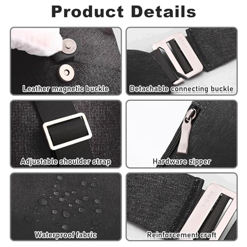 Anti Theft Travel Bag, One Shoulder Large Capacity Cross-body Bag Chest Fashion Lightweight Sling Bags for Travel Sports - color: Black, style: Left Shoulder