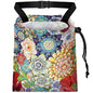 Car Trash Bag Hanging Back of Seat with Adjustable Snap Buckle Strap Cute Printed Drawstring Garbage Bags for Car-Boho Floral - color: Boho Floral Car Trash Bag