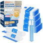 HOUSE DAY 22 Pack Vacuum Storage Bags with Pump,Space Saving Vacuum Seal Bags For Clothing Travel,4 Jumbo/4 Large/4 Medium/4 Small, 4S Roll/2XXS Roll Bags, Hand Pump Included, Sealer Clothes Storage - size: 22 Combo