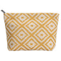 Parallel Checkered Embroidery Yellow Makeup Bag for Women Girls - Large Capacity Cosmetic Pouch | Travel Toiletry Bag & Purse Organizer - color: Plaid Yellow