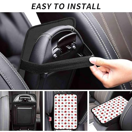 Center Console Protector Pad for Vehicles, Ladybugs Cartoon Cute, Non-Slip Armrest Cover, Shields from Sun Damage and Daily Wear - color: Picture (871)