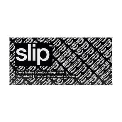 slip Contour Sleep Mask | 100% Pure Mulberry Silk, Ultra Soft | Contoured Design, Prevents Eye Pressure | Adjustable Strap, Ideal for Travel - Black - color: Black