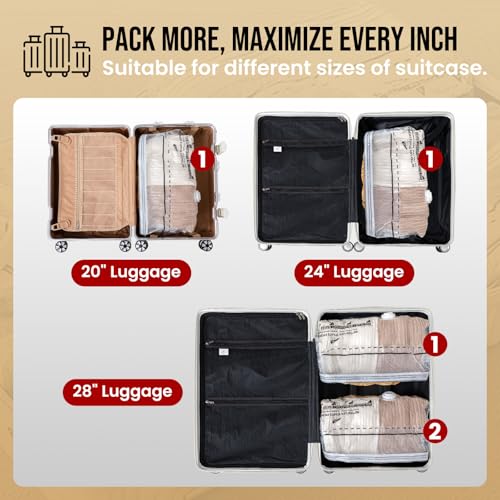 TAILI 8 Pack Cube Vacuum Storage Bags, Medium Size (25x19x11 inch), Vacuum Seal Bags for Clothing, Compression Cube Bags for Home Storage, Space Saving for Blankets, Baby Clothes, Pillows - size: 8 Medium