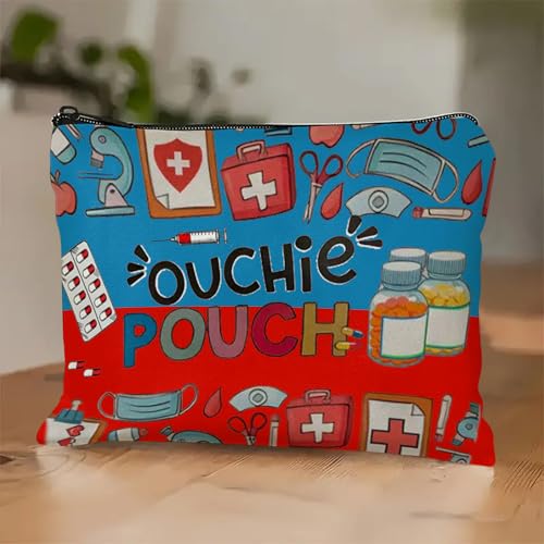 Medicine Storage Pouch with Diabetes, Medicines Bag, and Medical Supply Designs, White Canvas Zipper Cases, Multi-Use Functionality (Gift for Birthdays, Graduation, Christmas) (Style D) - style: Style D