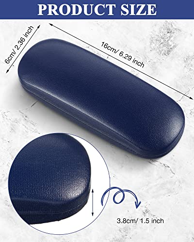 Frienda 3 Pieces Hard Shell Glasses Case Eyeglass Case Protective Sunglass Holder with Cleaning Cloth for Men Women Unisex - color: Blue, Brown, Black