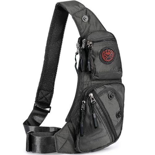 NICGID Sling Bag Chest Shoulder Backpack Crossbody Bags Casual Daypack for Men Women (Black-2620N) - color: Black-2620n