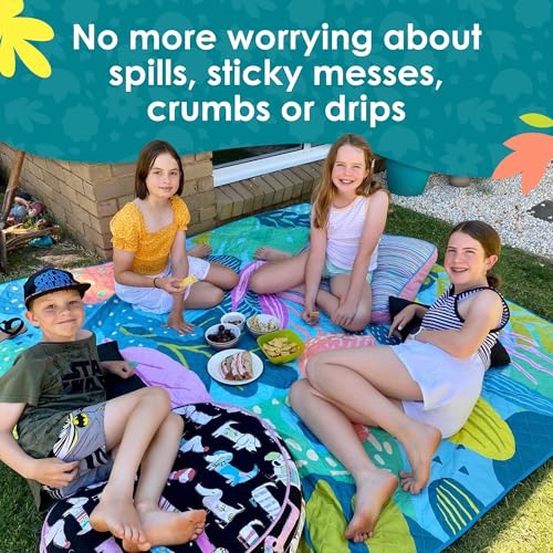 Rudie Nudie Jumbo Picnic Rug, Premium Large Picnic Mat, 6'7" x 6'7", Outdoor Waterproof Picnic Blanket Beach Mat, Foldable & Waterproof, Picnic Blankets Ideal for Beach & Park, Outdoor Blanket