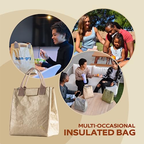 VonNova Women’s Insulated Lunch Bag with Premium 4mm Cooler Insulation, Cute Large 7L Lunch Tote for Office, Durable Small Lunch Box for Women, Stylish Lunchbox for Adults, Teens, Nurses, Teachers - color: Beige