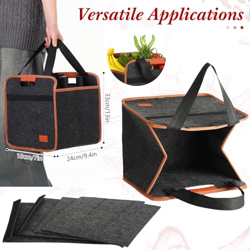 FuWeave 2 Pack Wine Carrier 6 Bottles Tote Reusable Wine tote Bags Insulated Grocery Bags for Christmas Travel, Camping and Picnic(Brown,8.07" X 29.5" X 30.5") - size: 8.07" X 29.5" X 30.5"