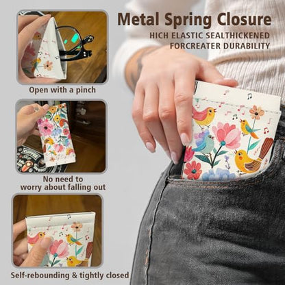 Eyeglasses Sunglasses Case PU Soft Squeeze Top Glasses Pouch for Women Student,Floral Pattern Portable Anti Scratch - color: Blue
