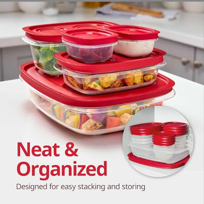 Rubbermaid 7.81- and 14.66-Cup EasyStore Square Containers, 2 Pack, Food Storage Containers, Food Storage Containers with Lids - size: 4-Piece