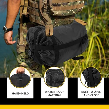 Compression Stuff Sack, 2PCS Compression Sack for Sleeping Bag, Nylon Sleeping Bag Stuff for Camping Hiking Backpacking Travel