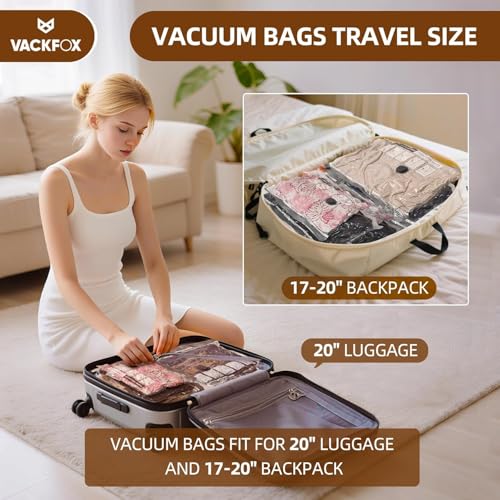 12 Pack Vacuum Bags for Travel with Rechargeable Air Pump & LED Light,Vacuum Travel Bags,Vacuum Storage Bags(4L+4M+4S),80% Space Saver Vacuum Seal Bags for Blankets,Comforters,Luggage - style: 12 Vacuum Bags + Wirelwss Charging Pump