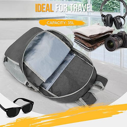 ZOMAKE Lightweight Packable Backpack 35L, Light Foldable Backpacks Water Resistant Collapsible Hiking Bag, Compact Folding Day Pack for Travel Camping(Dimgray) - color: Dimgray