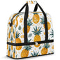 Travel Duffel Bag Pineapples Theme Weekender Bag with Shoe Compartment Foldable Overnight Bags for Travel Sports Lightweight Gym Bags for Men Women - color: Pineapples Theme