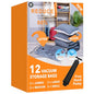 GONGSHI Vacuum Storage Bags, Space Saver Seal Bags For Clothing, Travel Luggage,Blankets, Comforters, Pillows, Clothes Storage.12 Combo