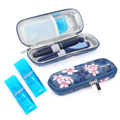 YOUSHARES Portable Insulin Cooler Travel Case - TSA Approved Diabetic Medication Cooling Bag, EVA Insulated Organizer for Epi Pens, Refrigerated Diabetes Supplies Carrying Storage Kit with 2 Ice Pack - color: Z_Orchid