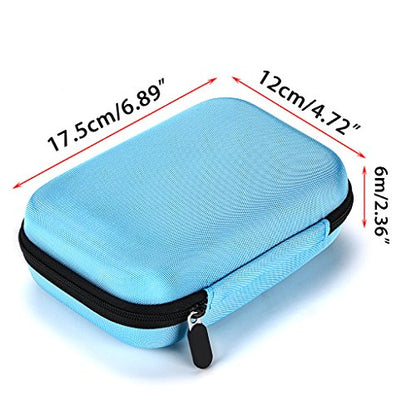 Hipiwe Hard Shell Essential Oil Carrying Case Holds 12 Bottles (Can hold 5ml, 10ml, &10ml Rollers) Travel Size Essential Oils Bag Organizer (Blue) - color: Blue