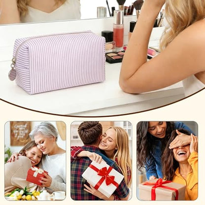 2pcs Makeup Bag Travel Toiletry Bag for Women Lightweight Make Up Bag Purse Organizer Pouches Large Cosmetic Bag Small Makeup Pouch Medicine Bag Travel Essentials for Women Purple - color: purple