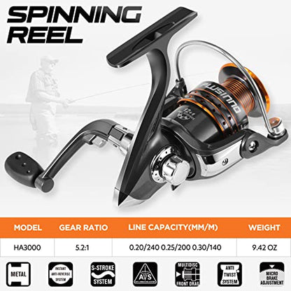 PLUSINNO Fishing Rod, Telescopic Fishing Rod and Reel Combo, Collapsible Travel Fishing Pole Rod Starter Kit, Carbon Fiber Fishing Rods and 12 +1 Bearings Stainless Steel, Fishing Gifts for Men Adults - color: 2PACK Full Kit with Carrier Case, size: 2.1m