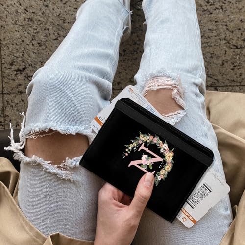 Cute Passport Holder and Holder Combo Passport Cover with RFID Blocking Women Men Compatible Wallet Credit Card Protector (Black-N) - color: Black-N