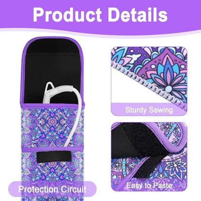 Shappy 2 Pcs Heat Resistant Hair Tools Bag Curling Iron Travel Case Cover Neoprene Flat Iron Holder Travel Case and Silicone Mat Pouch for Hot Hair Tools Storage Organizer(Mandragora) - style: Mandragora