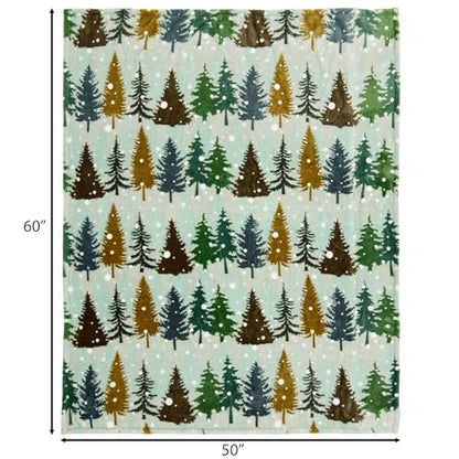 Carstens, Inc. Travel Blanket, Premium Compact 2-in-1 Airplane Blanket/Pillow, Snowflake Forest - color: Snowflake Forest
