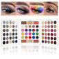 UCANBE Eyeshadow Makeup Palette 86 Colors, Matte Black Grey Silver Smokey Goth Eye Shadows+Chunky Pressed Glitters+Bright Colorful Neon Shades+Rosy Rusty Neutrals for Every Day & Halloween Make Up - color: Palette C