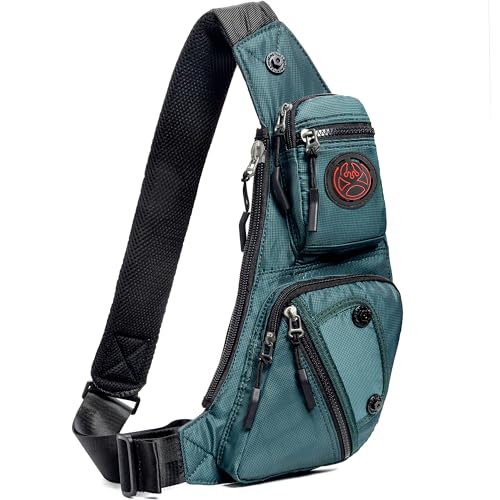 NICGID Sling Bag Chest Shoulder Backpack Crossbody Bags Casual Daypack for Men Women (Dark green-2620N) - color: Dark Green-2620n