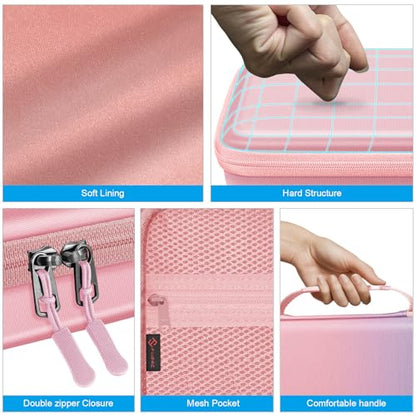 FINTIE Travel Sunglasses Organizer Case with 8-Slot Adjustable Compartments, Hard EVA Eyeglasses Storage Bag for Men Women (Fantasy Ombre) - color: Fantasy Ombre