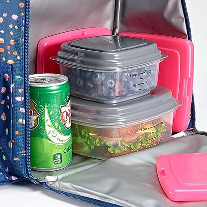Cool Coolers by Fit & Fresh Slim Ice Packs, Quick Freeze Reusable Ice Packs for Lunch Boxes & Coolers, Long-Lasting, Space Saving Lunch Ice Packs, Dark Pink 4PK - color: Pink