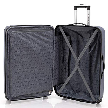 Travelers Club Chicago Hardside Expandable Spinner Luggages, Navy Blue, 5 Piece Set, TCL-77995-410 - color: Navy Blue, size: 5 Piece Set
