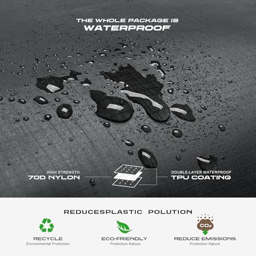 ETROL TPU Vacuum Bag for Travel, 70D Nylon Reusable Compression Bag with IP67 Waterproof Zipper, Compression Packing Cubes for Clothing, Space Saver Bags for Luggage (Full Open, Grey,1Pcs+Pump) - color: Full Open, Grey,1Pcs+Pump
