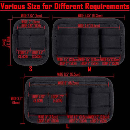 3 Piece EDC Elastic Bag Insert Pouch Panel Hook Backed Accessories Holder, Tactical Backpack Insert Modular Organizers and Storage Pouch - color: Green