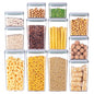 12 Pcs Pop Airtight Food Storage Containers with Lids for Kitchen Pantry Organization Stackable Cereal Snacks Flour Sugar Coffee Spaghetti (1.2, 2.0, 2.7, 3.3qt)*3 - color: 12 Pcs Set