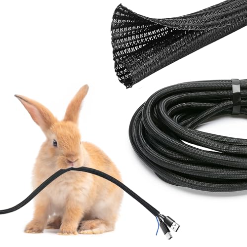 JOTO 1 Pack Cable Management Sleeve, 10 Feet Cord Organizer System with Zipper for TV Computer Office Home Entertainment, Flexible Cable Sleeve Wrap Cover Wire Hider System -Black - color: Black, size: 1 Pack, 10 Feet