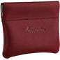 Travelambo Leather Squeeze Coin Purse Pouch Change Holder For Men & Women - color: Access Red Deep