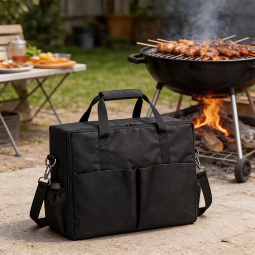 Griddle Carrying Bag for Blackstone Adventure Ready 12"x14" and 20"x14" 2-Burner Propane Camping Griddles, Portable Storage Case, Heavy Duty Weatherproof Protective Cover for Camping, BBQ, Tailgating - size: Carry case