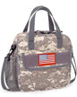 Tactical-style Lunch Bag 5L Kids Lunch Bag with Adjustable Shoulder Strap Easy to Clean Leakproof Wipeable liner Toddler Lunch Box Bag for Boys Girls School and Daycare - color: ACU Camo