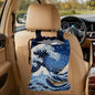 Great Sea Wave Car Garbage Bag, Small Car Trash Bag Hanging Back of Seat,Drawstring Car Trash Bag with Adjustable Buckle,Car Accessories for Camping Travelling - color: Great Sea Wave