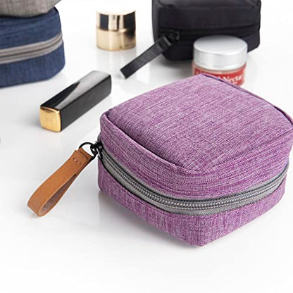 Hekyip Mini Cosmetic Bag, Travel Makeup Pouch, Portable Waterproof Cosmetic Pouch for Ladies Women, Mini (Mini Navy Blue) - color: Mini Navy Blue
