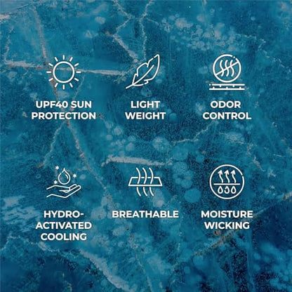 SHAKEitCOOL Original Cooling Towel – Be Cool in Style - Heat Relief, Soft, Lightweight, Sun Protection, Easy Clean - Perfect for Biking, Hiking, Running, Yoga, Golf, Gym, Baseball - Cheer - color: Cheer