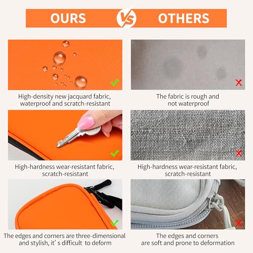 Toncoke Travel Toiletry Bag Set, Hanging Toiletry Bag Premium Faux Leather, Toiletry Bag for Women & Men, Travel Essentials Makeup Bag Water-resistant, Faux Leather Orange - color: Faux Leather Orange