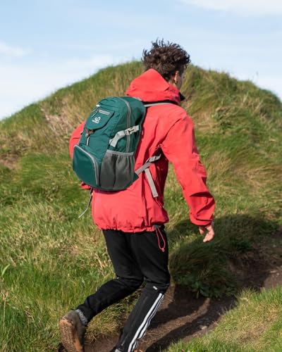 WATERFLY Small Lightweight Packable Backpack: 20l Ultra Light Foldable Travel Hiking Camping Daypack Day Pack for Man Woman - color: New-dark Green