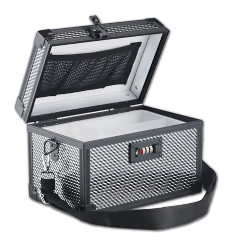 Combination Lock Box with Handle, Portable Multipurpose Locking Storage Case, Home Outdoor Security Lockbox, Organizer for Accessories Medicine Cosmetics Toys Tools (Diamond Black, Small) - color: Diamond Black, size: Small
