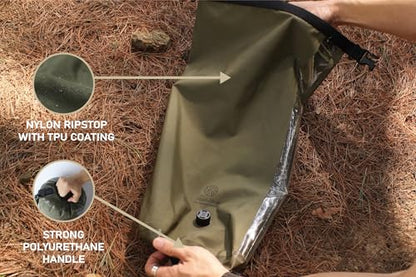 Washbag Portable Washing Machine - 15L Fully Waterproof Dry Bag - Lightweight Compact Nylon Washing Machine - Portable Manual Clothes Washer Laundry Bag (Olive) - color: Olive