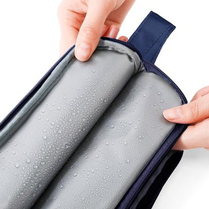 Dinosaur Kids Toiletry Bag for Boys, Travel Toiletry Bag for Little Young Boys Waterproof Hanging Wash Bag Toddler Traveling Toiletries, Navy - color: Dinosaur-Navy