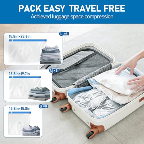 VMstr Vacuum Seal Bags for Clothing Travel, Vacuum Storage Bags with USB Electric Pump, Compression Space Saver for Luggage Suitcase 18 Combo Bags + USB Pump - style: 18 combo bags + USB pump