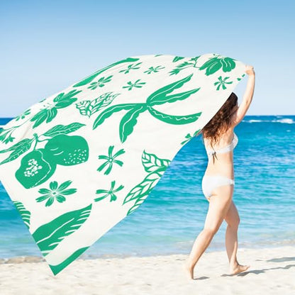 Beach Blanket Waterproof Sandproof, 9 Ft X 10 Ft Extra Large Sand Free Beach Mat, Big Compact Lightweight Quick Drying Picnic Blanket with 4 Stakes & Pockets for Camping, Travel, Hiking - color: Summer Field, size: 9x10 FT (1～8 Person)
