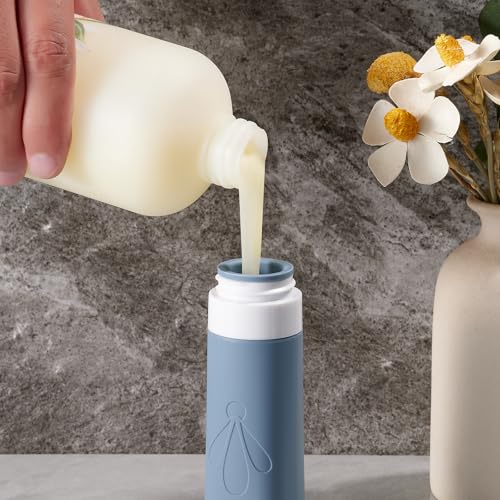 INSFIT 17 Pack Travel Bottles for Toiletries, TSA Approved 3oz 2oz Travel Size Toiletries, BPA Free Leak Proof Squeezable Silicone Tubes Travel Essentials for Shampoo Conditioner Lotion Soap - color: Black